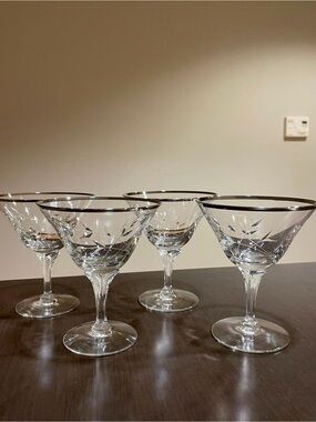 Fostoria champagne crystal glasses